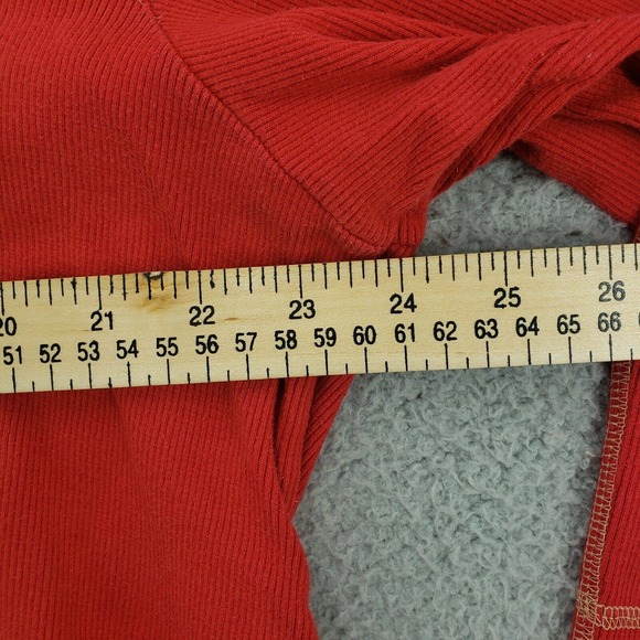 Pepe Jeans Londo Shirt Adult 3X Womens Red Long Sleeve V-Neck Heavy - Picture 14 of 14